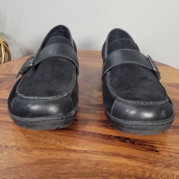 BOC Black Loafers Suede Leather Buckle Size 8.5 Comfy Casual Classic - Picture 8 of 17